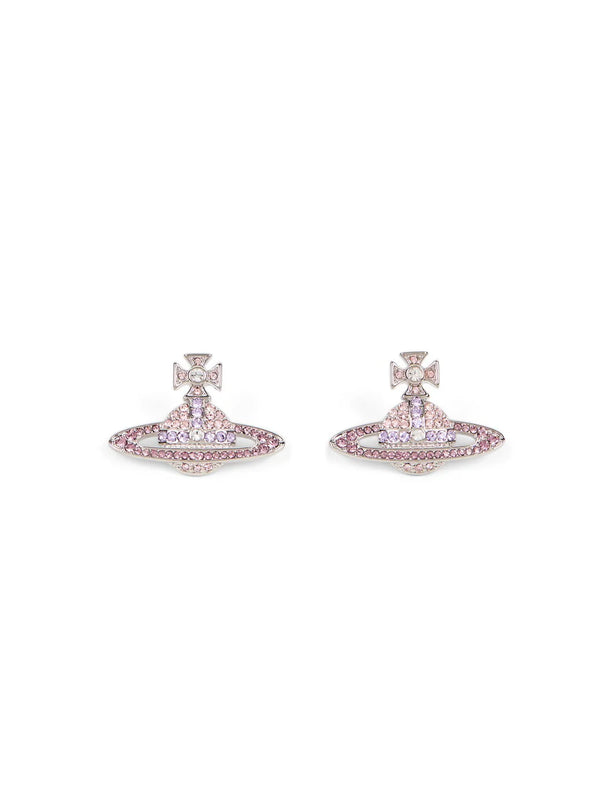 Vivienne Westwood Vintage Rose, Violet, Light Amethyst Kika Earrings Platinum Plated