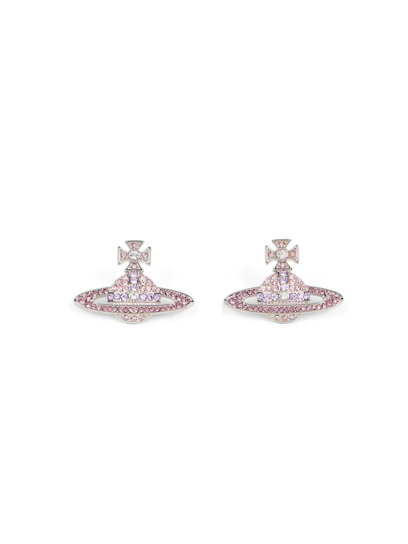 Vivienne Westwood Vintage Rose, Violet, Light Amethyst Kika Earrings Platinum Plated