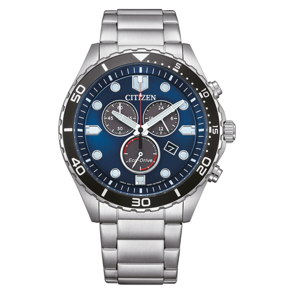 Citizen Mens Blue Dial Chronograph Bracelet Watch AT2560-84L