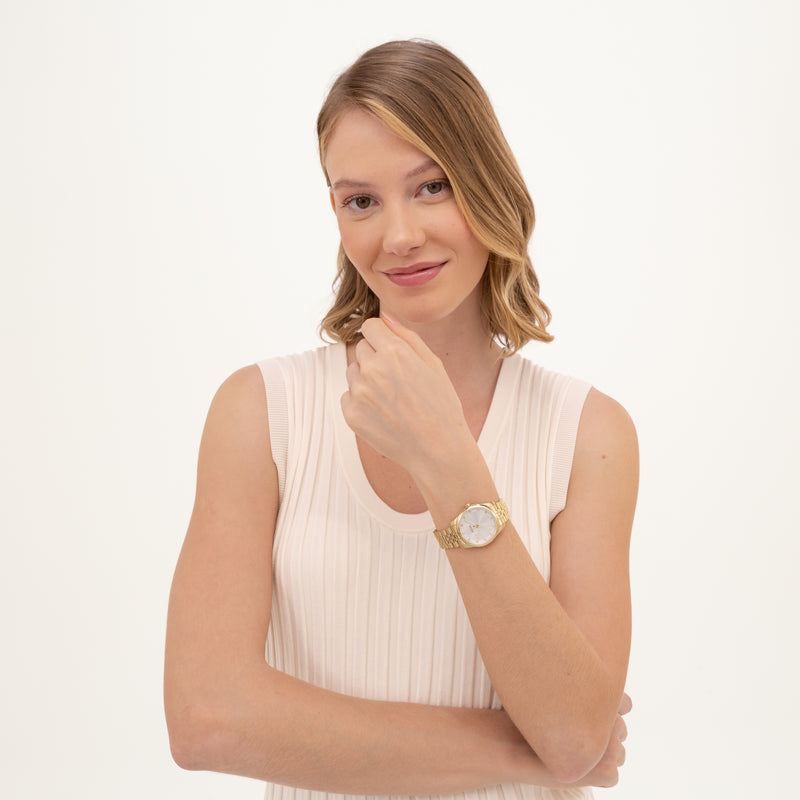 Graceful Precious, Silver Dial Bracelet Watch 1502810