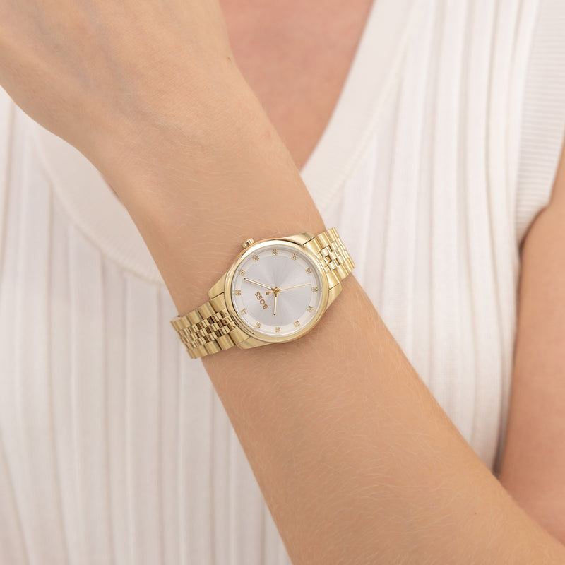 Graceful Precious, Silver Dial Bracelet Watch 1502810
