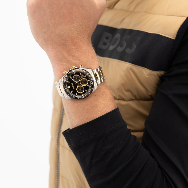 Mens Two-Tone Hero 2.0, Black Dial, Bracelet Watch 1514269