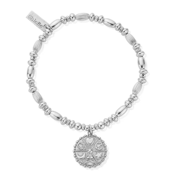 ChloBo Limited Edition, 20 Year Anniversary, Happy Soul Bracelet. Sterling Silver.