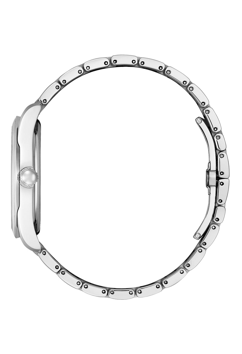 Citizen Unisex Stainless Steel Eco-Drive White Roman Dial Bracelet Watch