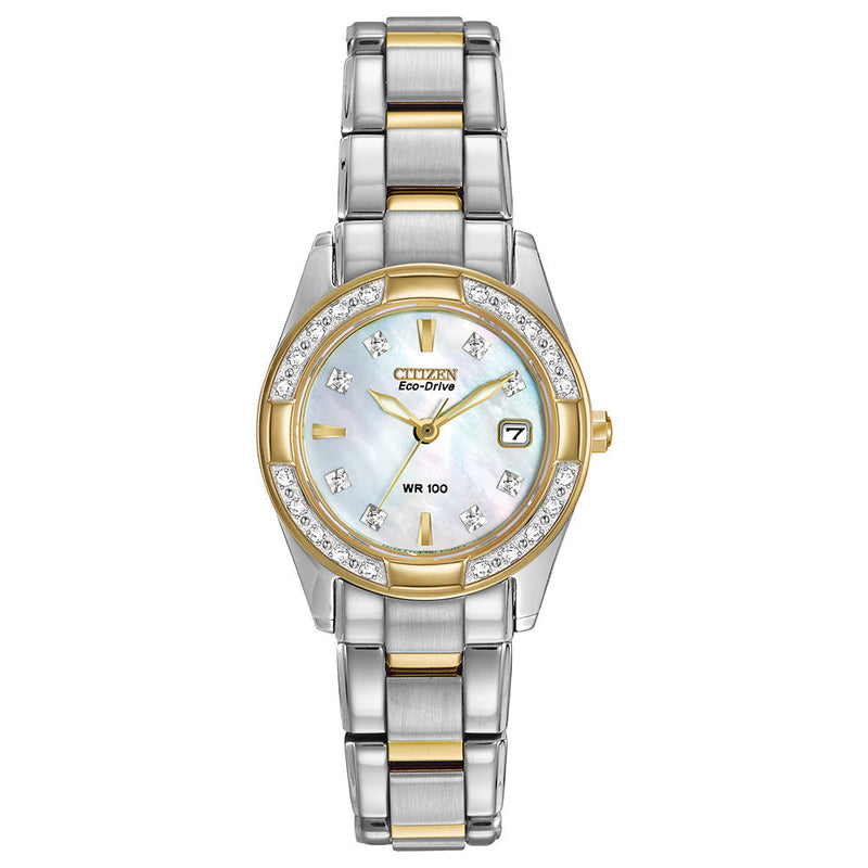 Citizen Ladies Eco-Drive Regent 28 Diamonds Mother of Pearl Dial Bracelet Watch