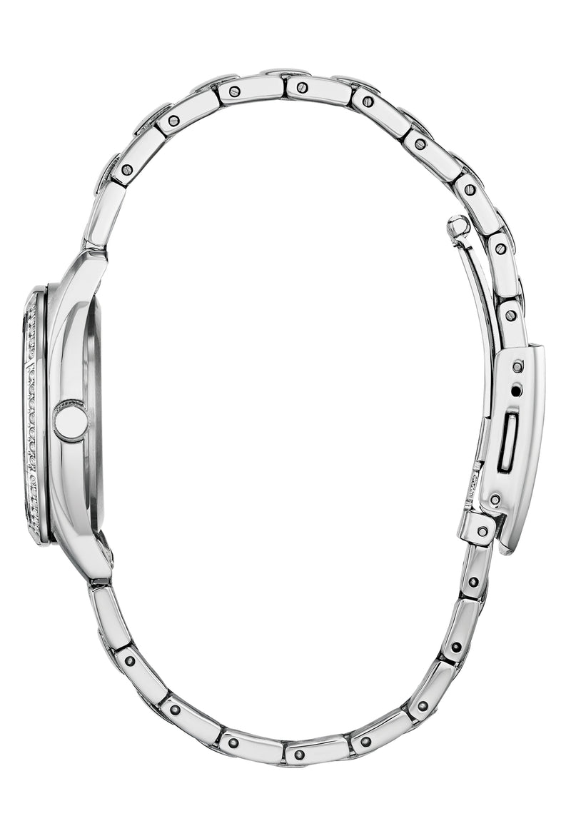 Citizen Ladies Stainless Steel Silhouette MOP Crystal Dial/ Bezel Bracelet Watch