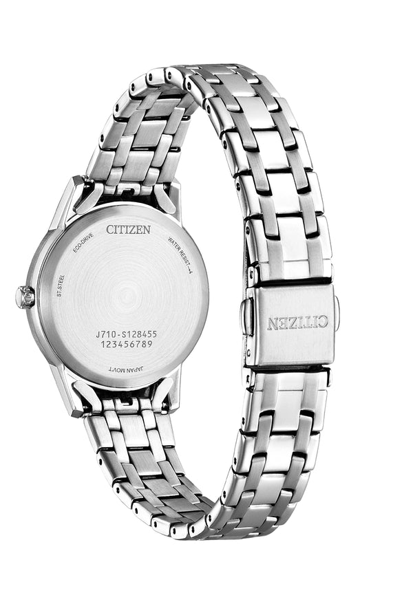 Citizen Ladies Stainless SteelEco-Drive Blue Dial Bracelet Watch