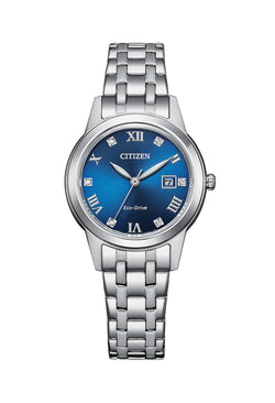 Citizen Ladies Stainless SteelEco-Drive Blue Dial Bracelet Watch