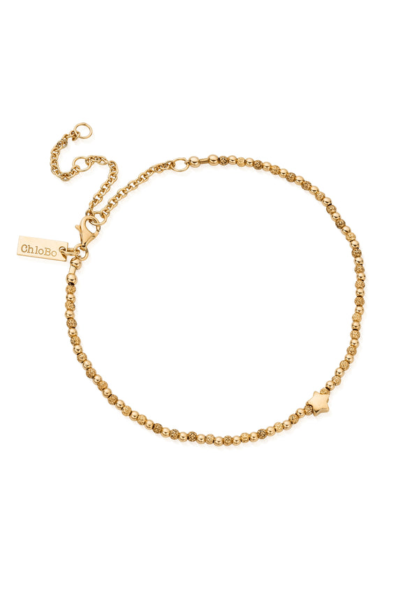 ChloBo Inset Star Anklet Silver Gold Plated