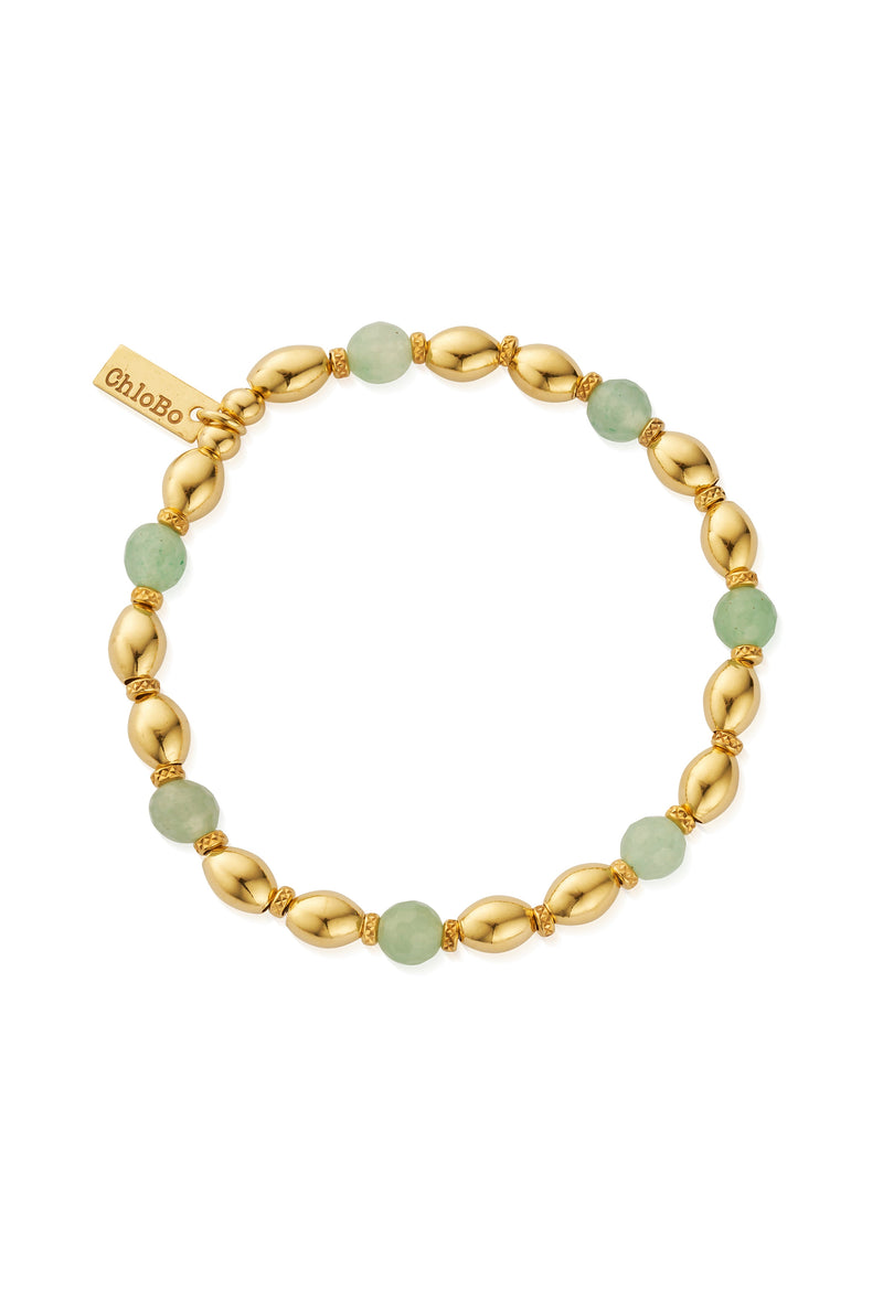 ChloBo Good Fortune Aventurine Bracelet in Gold