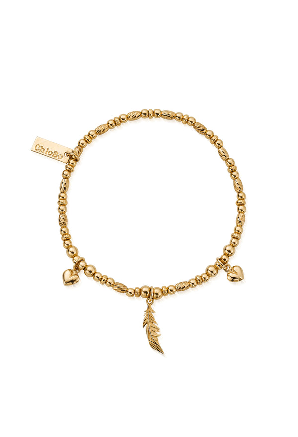ChloBo Love and Courage Bracelet Silver Gold Plated