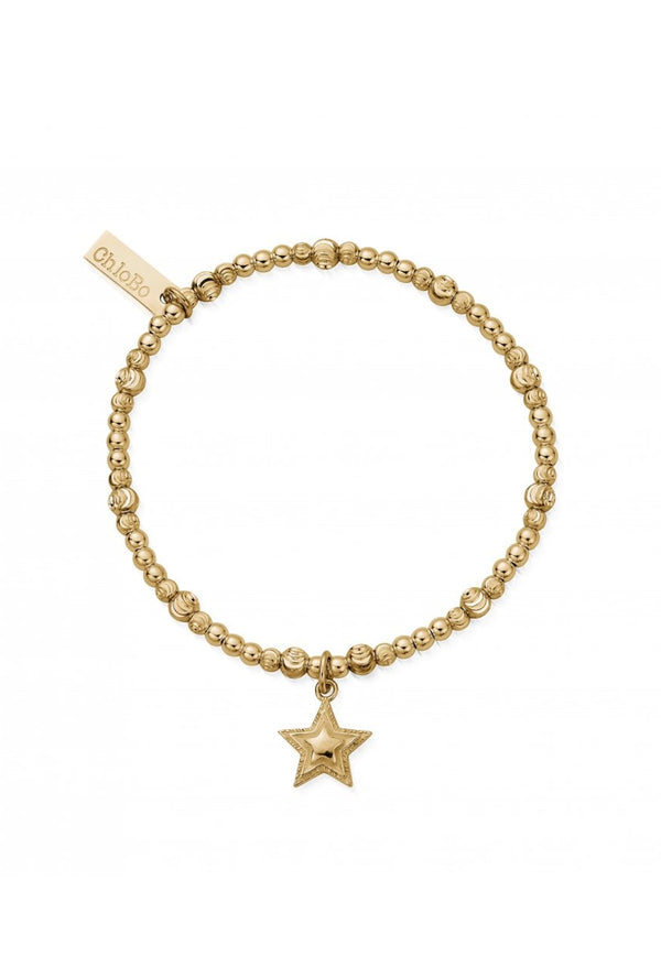 ChloBo Cute Sparkle Beaming Star Bracelet Silver Gold Plated