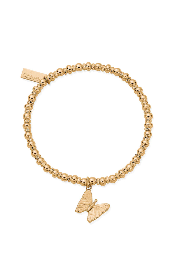 ChloBo Didi Sparkle Butterfly Bracelet Silver Gold Plated