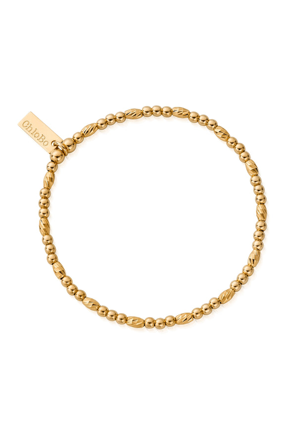 ChloBo Dainty Sparkle Bracelet Silver Gold Plated