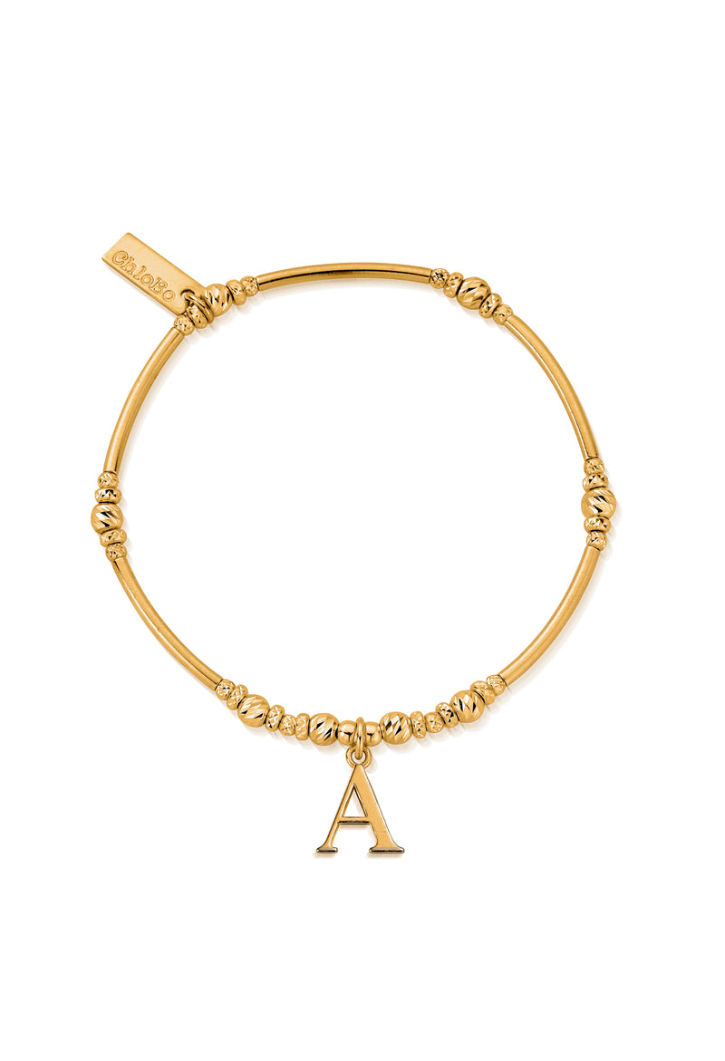 ChloBo Iconic Initial A Bracelet in Silver Gold Plated
