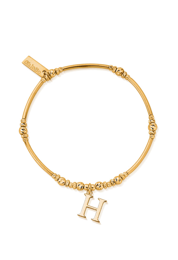 ChloBo Iconic Initial H Bracelet Silver Gold Plated
