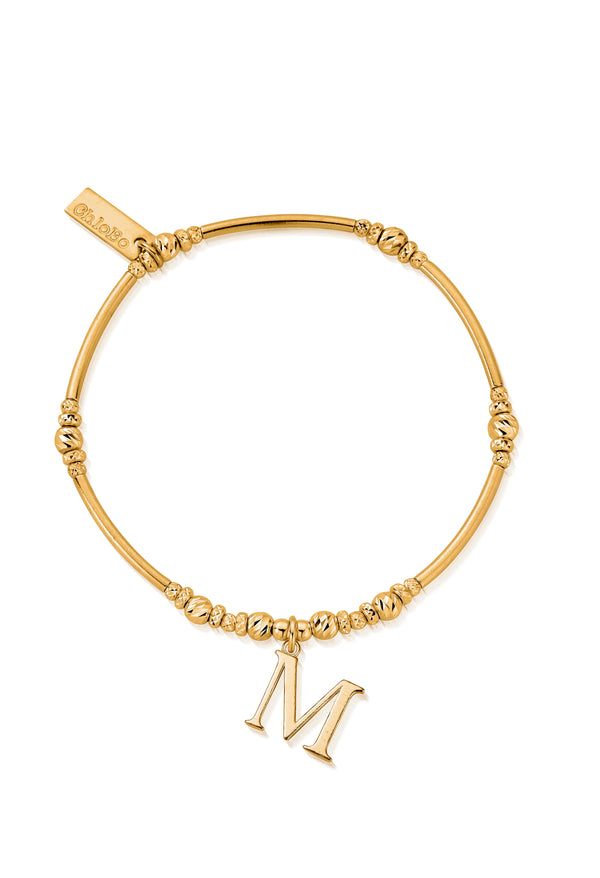ChloBo Iconic Initial M Bracelet Silver Gold Plated