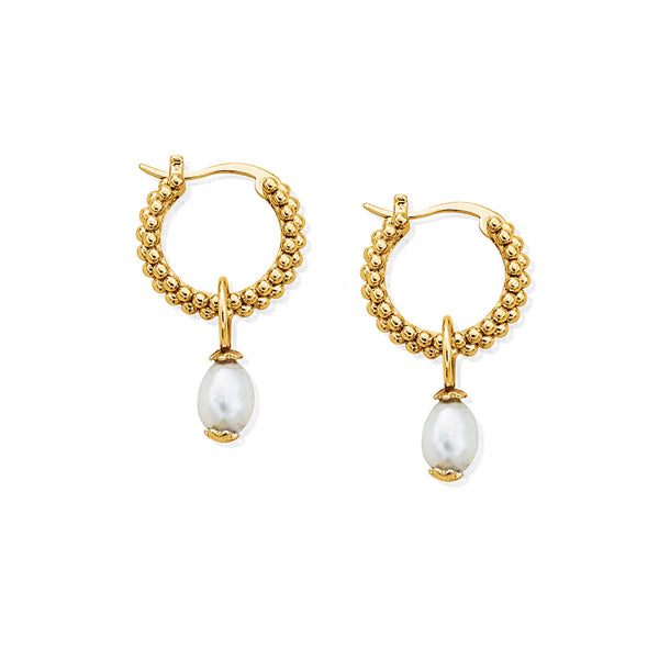 ChloBo Tale Of Tide Hoop Earrings Sterling Silver Gold Plated