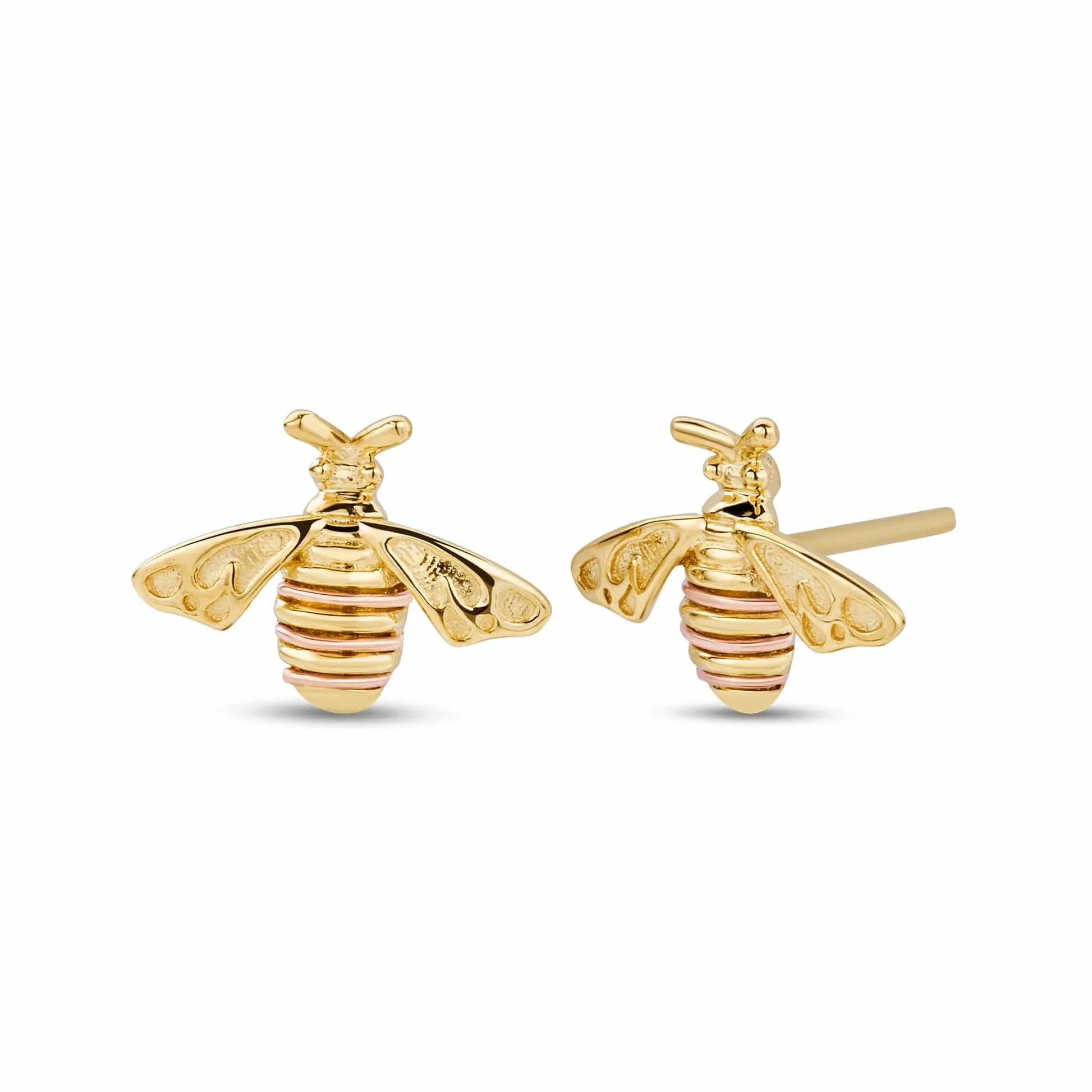 Clogau 9ct Gold Natures Wonder Honey Bee Stud Earrings GHBE836
