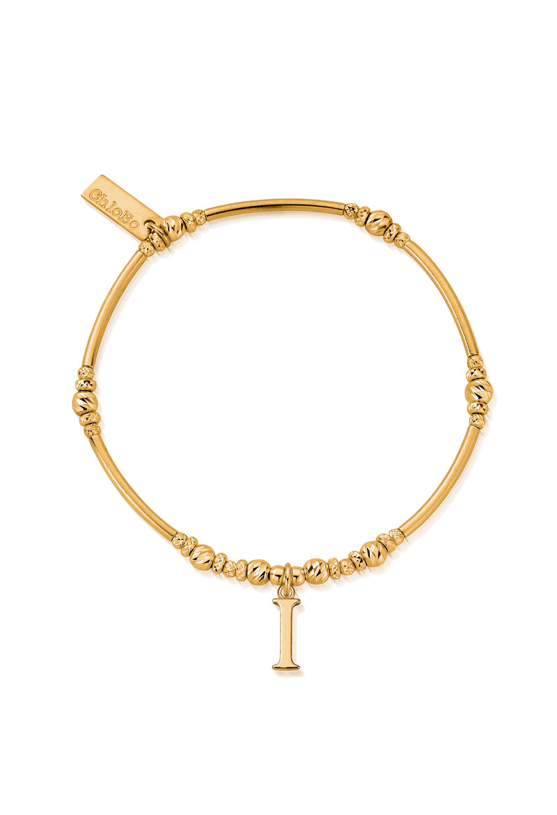 ChloBo Iconic Initial I Bracelet in Silver Gold Plated