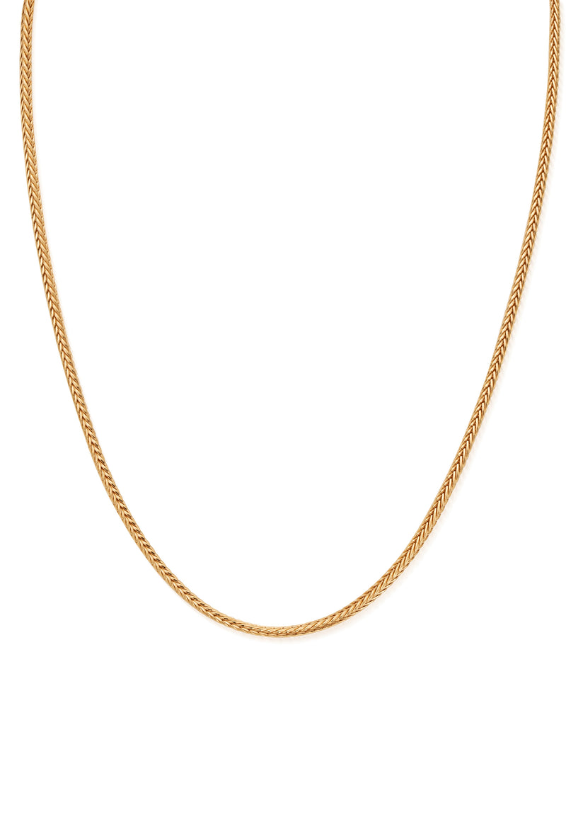 ChloBo Men's Foxtail Chain Silver Gold Plated