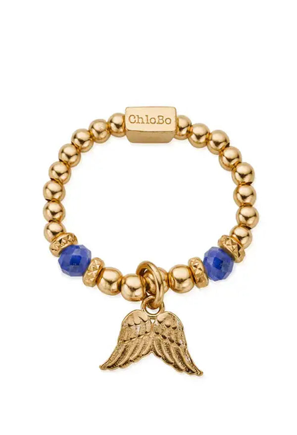 ChloBo Guidance Sodalite Ring Silver Gold Plated