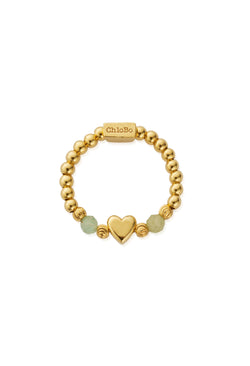 ChloBo New Love Aventurine Ring in Gold