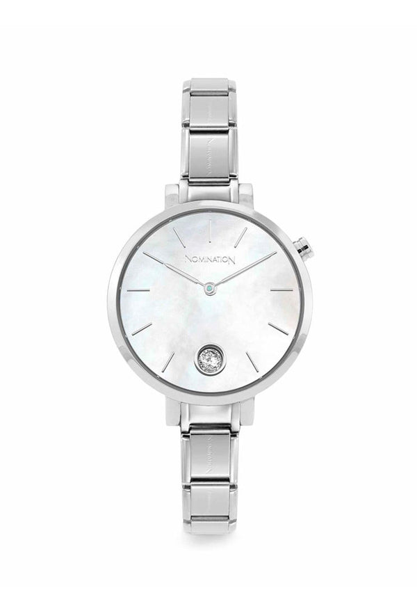 The Nomination Ladies Composable Classic Time Watch, a silver stainless steel watch from Nomination Italy, at OD’s Jewellers in St Helens.