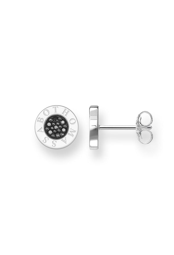 Thomas Sabo Classic Pave Black Stud Earrings