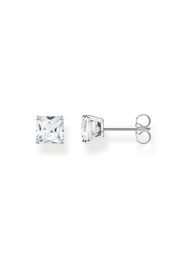 Thomas Sabo Cubic Zirconia Princess Cut Stud Earrings in Silver
