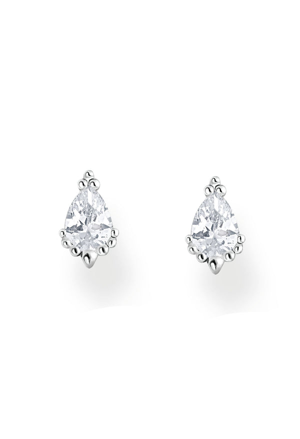 Thomas Sabo Pair Of Pear Shaped CZ Stud Earrings in Silver