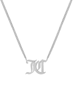 Juicy Couture Layla JC Logo Short Necklace Silver Plated