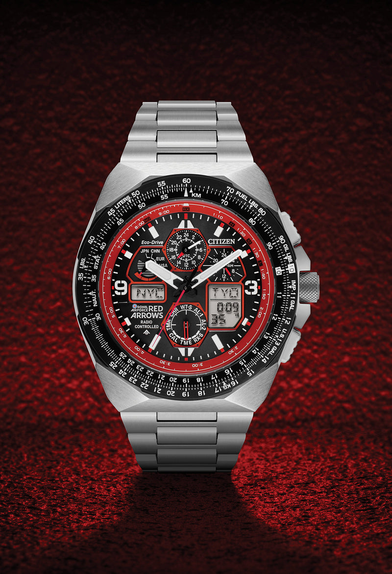 Citizen Gents Stainless Steel Red Arrows L.E Skyhawk A-T Bracelet Watch (Edition No 442 of 9,999)