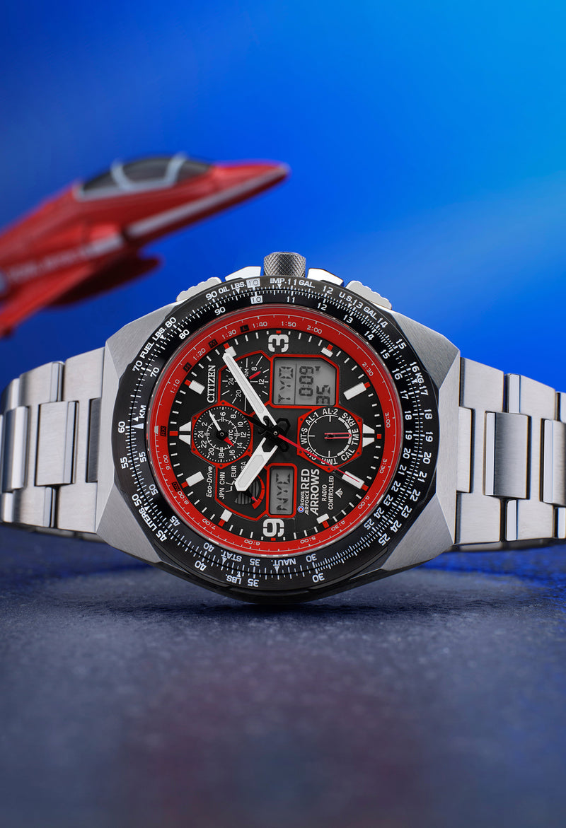 Citizen Gents Stainless Steel Red Arrows L.E Skyhawk A-T Bracelet Watch (Edition No 442 of 9,999)