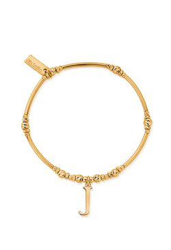 ChloBo Iconic Initial J Bracelet in Silver Gold Plated