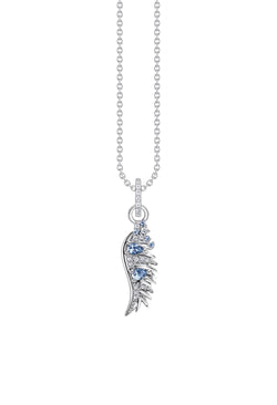 Thomas Sabo Blue Phoenix Wing Necklace Silver