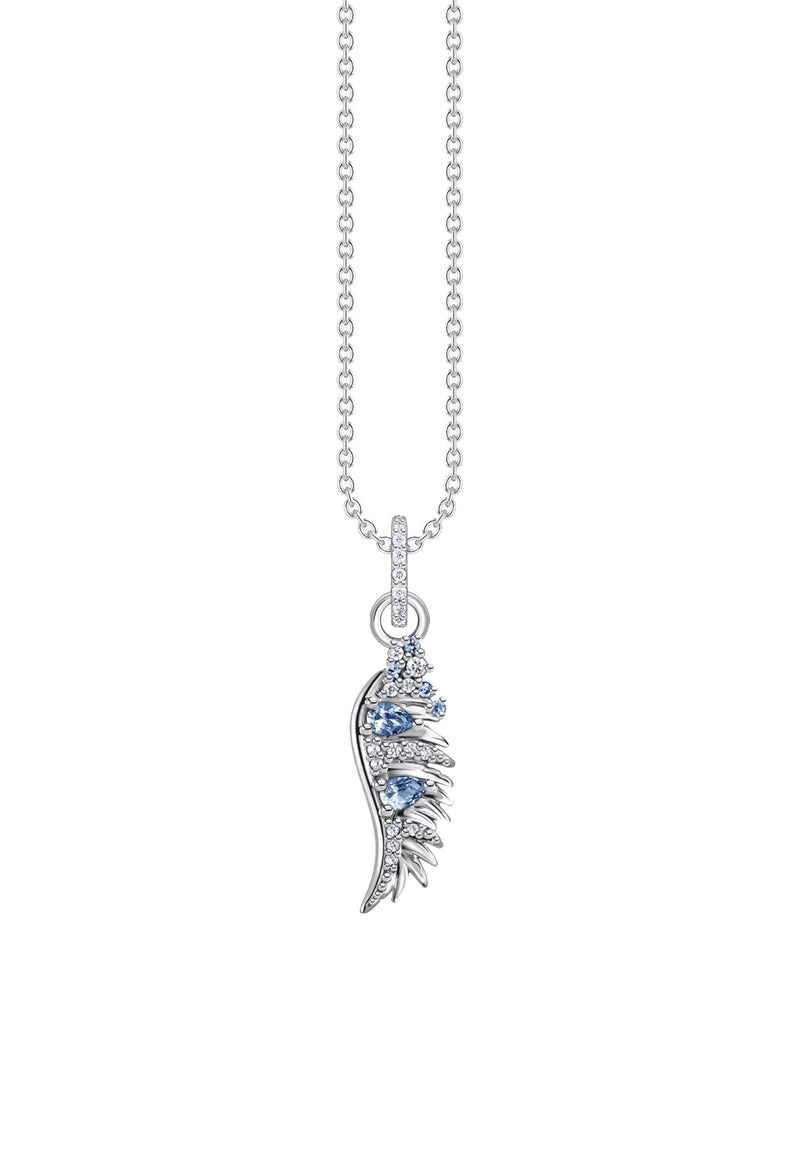Thomas Sabo Blue Phoenix Wing Necklace Silver