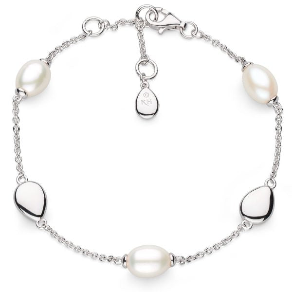 Kit Heath Coast Pebble Pearl Bracelet in Silver