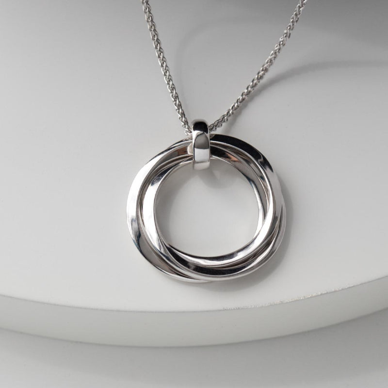 The Kit Heath Bevel Trilogy Grande adjustable slider necklace, a silver necklace from Kit Heath, available at OD’s Jewellers in St Helens