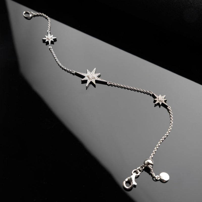 Kit Heath Silver Celeste North Star CZ Slider Bracelet 70456CZ