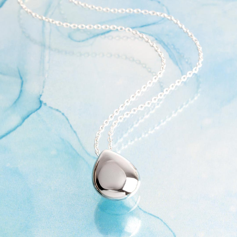 The Kit Heath Coast Pebble Smooth Grande Necklace, a silver necklace from Kit Heath, available at OD’s Jewellers in St Helens