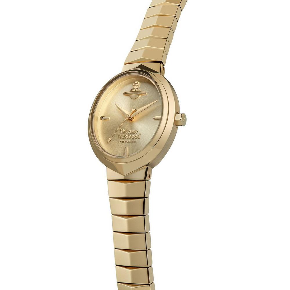 Vivienne Westwood Ladies Armour Gold Dial Bracelet display picture 2
