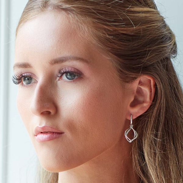 The Alicia Grande Drop Earrings, a silver earrings from Kit Heath, available at OD’s Jewellers in St Helens
