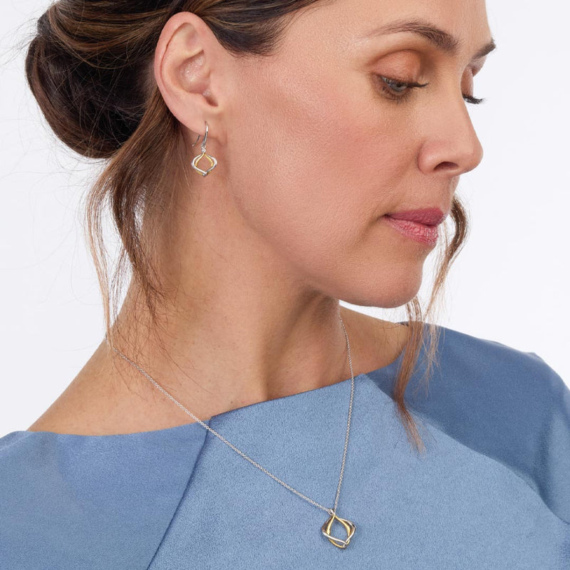 The Kit Heath Alicia Golden Petite Necklace, a gold plated silver pendant necklace from Kit Heath, available at OD’s Jewellers in St Helens