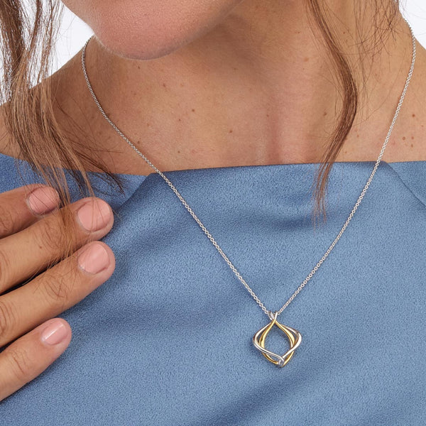The Kit Heath Alicia Golden Petite Necklace, gold and silver plated necklace from Kit Heath, available at OD’s Jewellers in St Helens