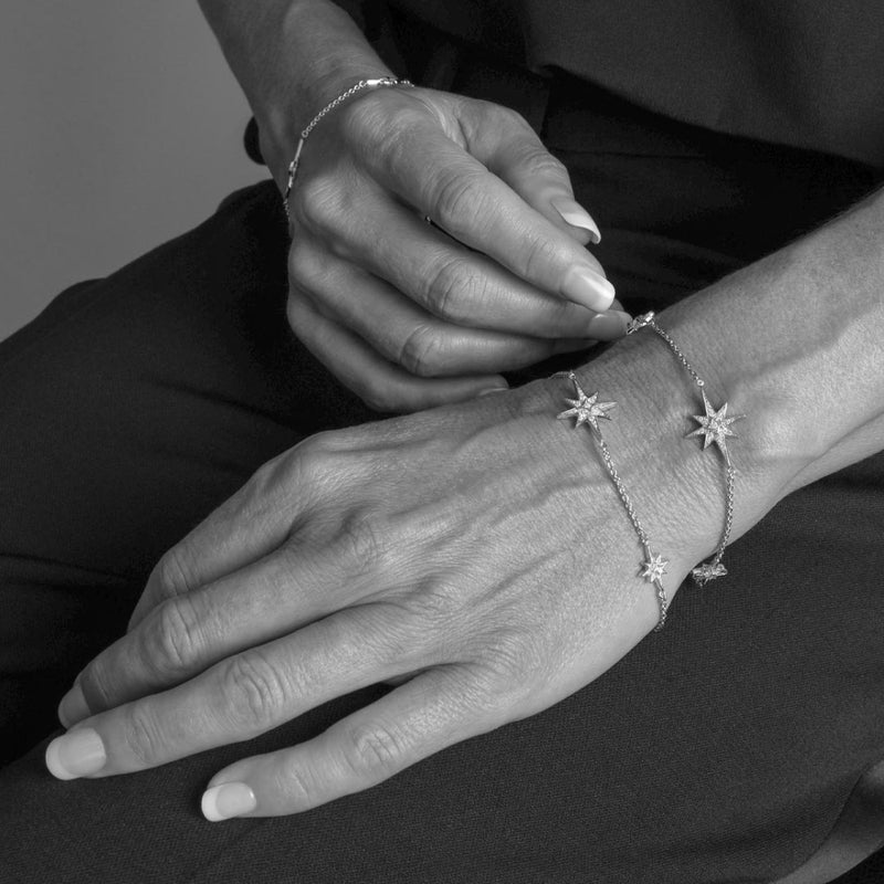 Kit Heath Silver Celeste North Star CZ Slider Bracelet 70456CZ