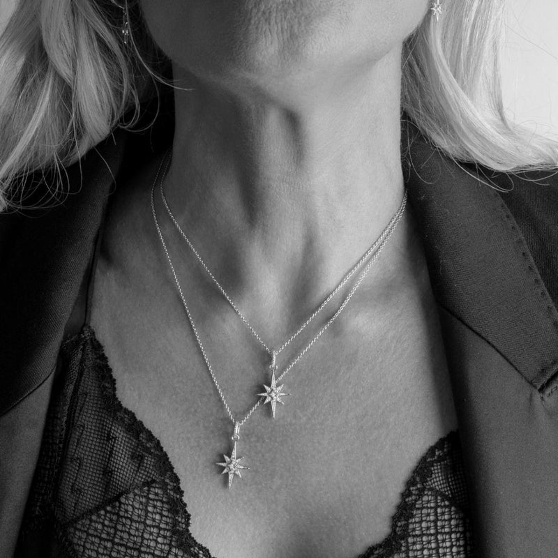 Kit Heath Silver Celeste North Star CZ Midi Necklace 90456CZ