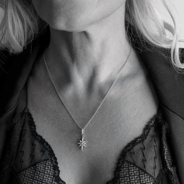 Kit Heath Silver Celeste North Star CZ Midi Necklace 90456CZ