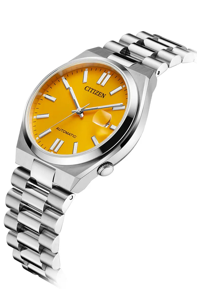 Citizen Gents Tsuyosa Yellow Dial Automatic Bracelet Watch Stainless Steel