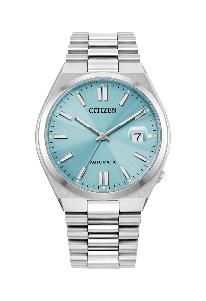 Gents Citizen Tsuyosa Light Blue Dial Automatic Bracelet Watch Stainless Steel